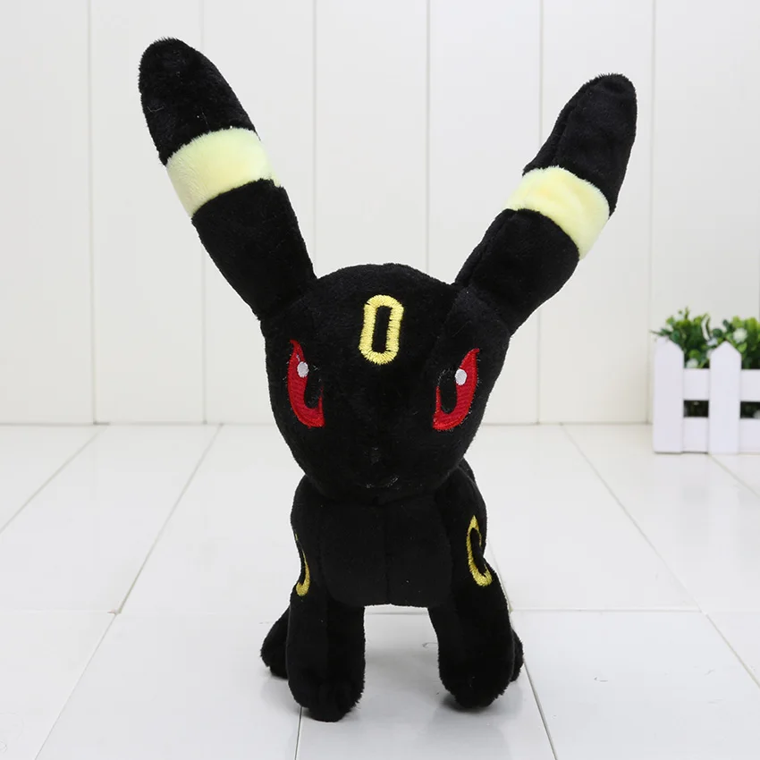 Карманная кукла Eevee Sylveon Espeon Flareon Umbreon Glaceon Jolteon Vaporeon Leafeon мягкая плюшевая с наполнителем игрушки размер в 16-23 см - Цвет: 23cm black