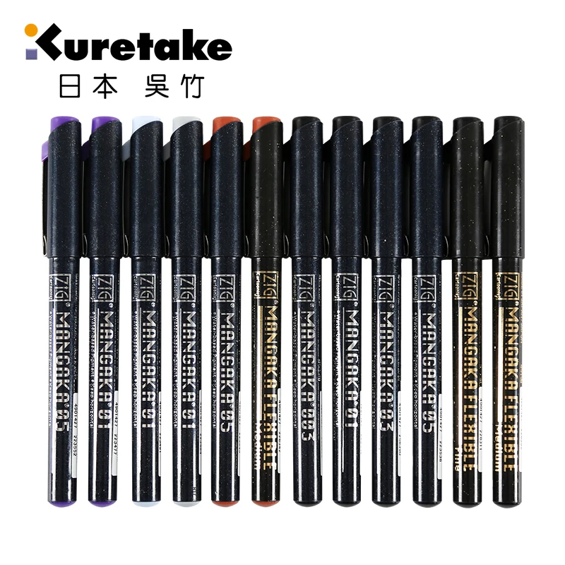 Japan Kuretake Fine Line Pen Needle Waterproof 1PCS | Канцтовары для офиса и дома