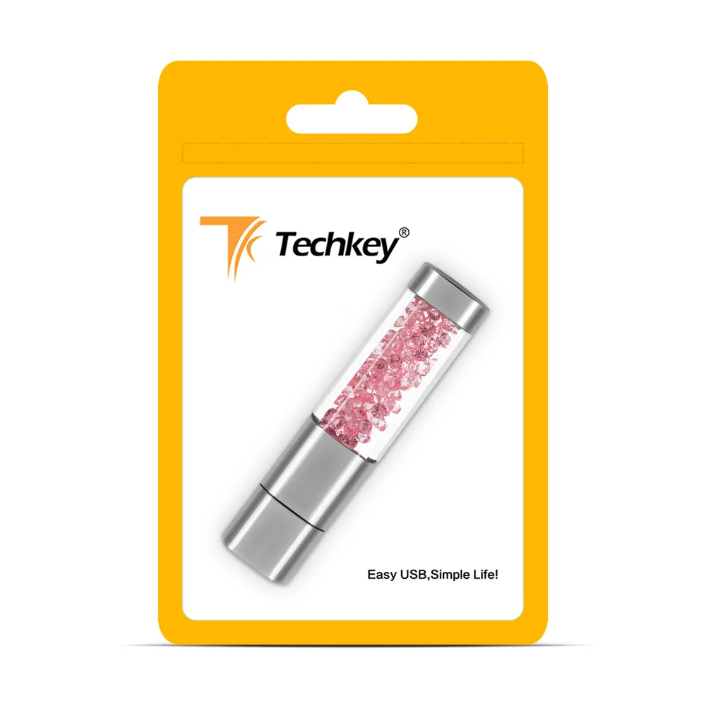 Новый usb флеш накопитель TECHKEY в виде губной помады на 64 ГБ 32 16 8 4 Гб подарок со