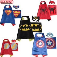 High quality Mask Cloak for boy girl Superhero Cape Halloween Xmas New Year gift Kid Birthday