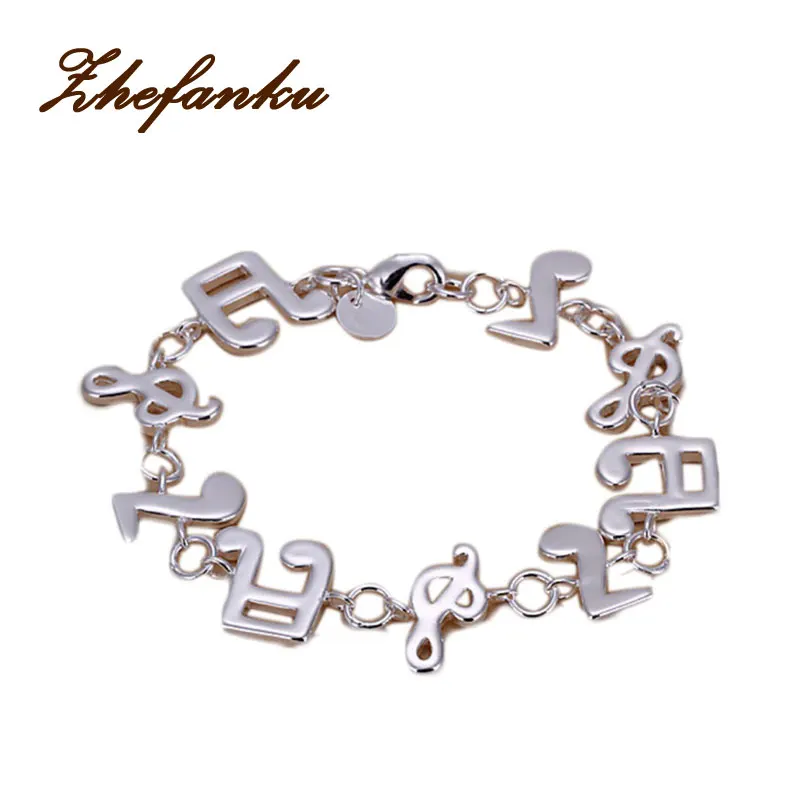 

Trendy Charming Jewelry Musical Note Shaped Women Bracelet Color Silver Color BL-0435