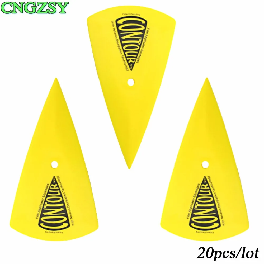 

CNGZSY 20pcs Car Sticker Squeegee Pointed End Corner Reach Contour Film Scraper Automotive Decal Applicator Foil Wrap Tool 20A13