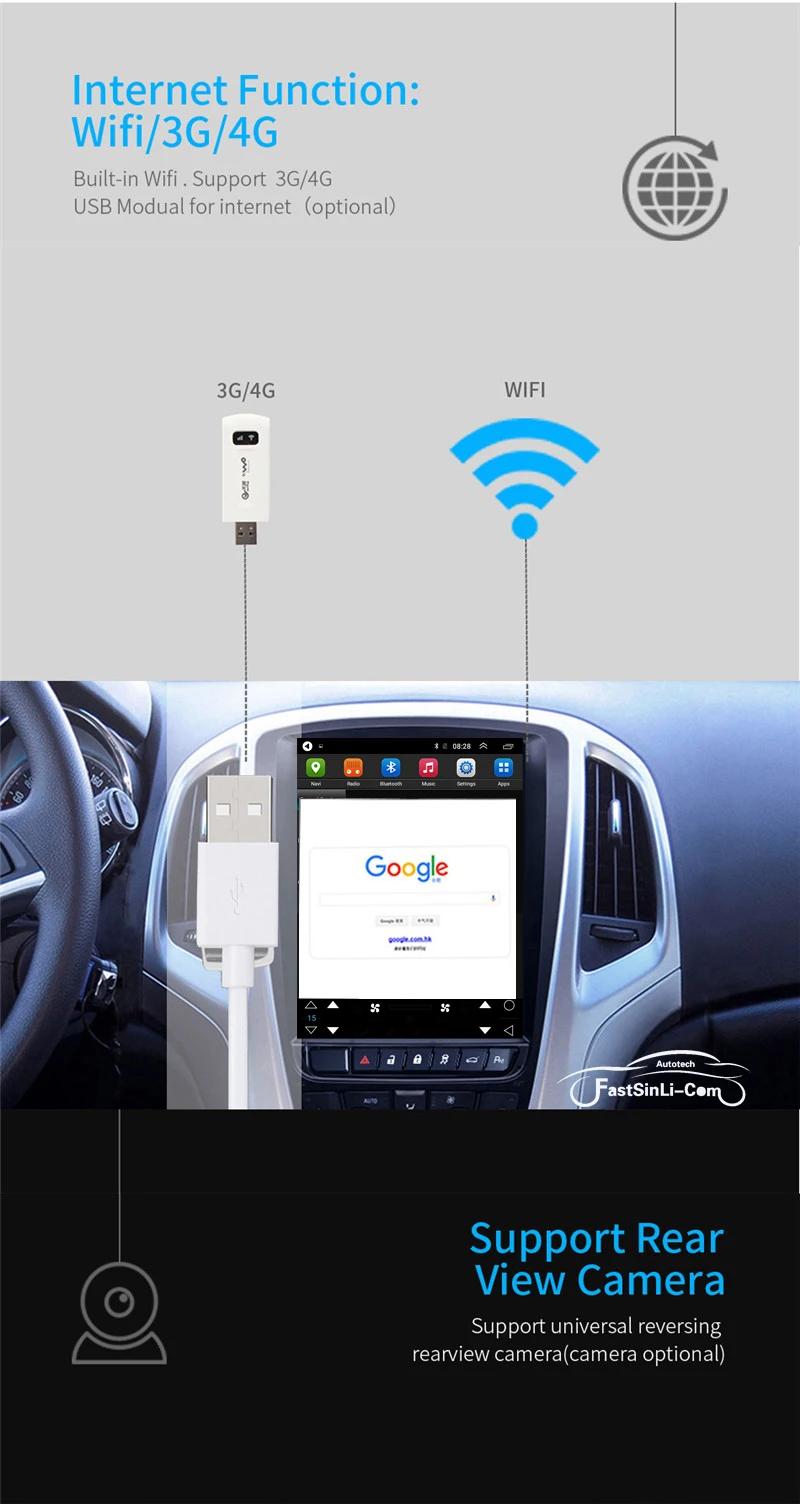 Discount 64GB Car Android8.1  Multimedia player for Opel Astra J Vauxhall Astra Buick Verano GPS Vertical screen 13
