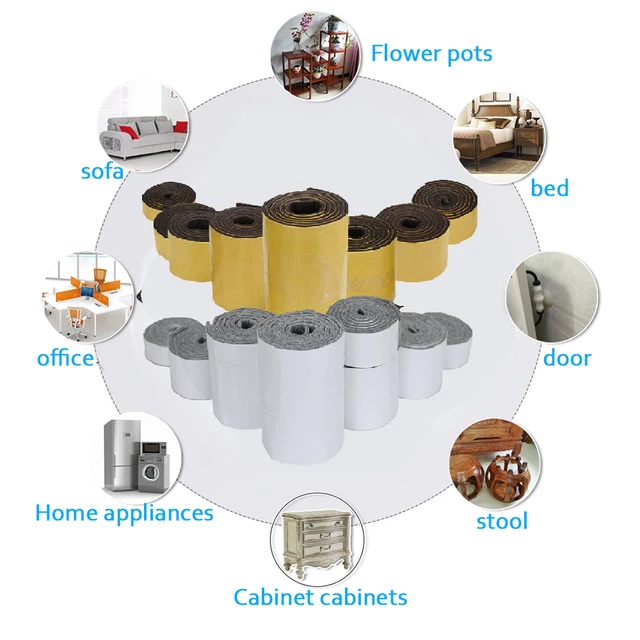 Tampon de feutre auto-adhésif, feutre de meuble auto-adhésif