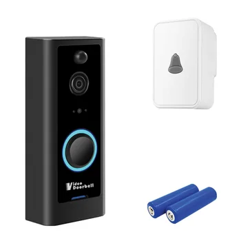 

Higestone Wireless WiFi Smart Video IP65 Ring Door bell Two Way Audio iOS Android APP RemoteControl Battery Cloud Storage Alexa
