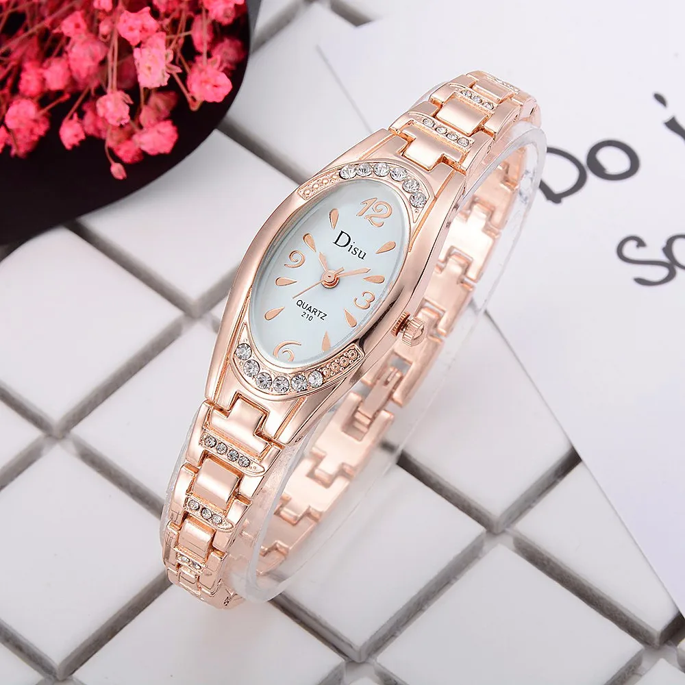 

Rose Gold Casual Quartz Ladies WristWatches LVPAI New Arrive Ellipse Creative Women Fashion Luxury Watch Dress Quartz Clock