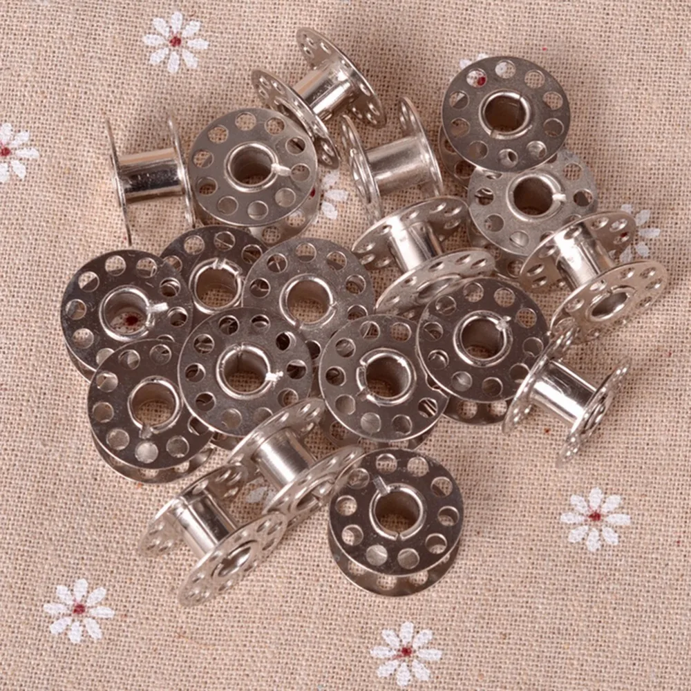 20Pcs Practical Tools Stainless Steel Sewing Machine Bobbins Spool Silver Machine Craft Sewing Wholesale