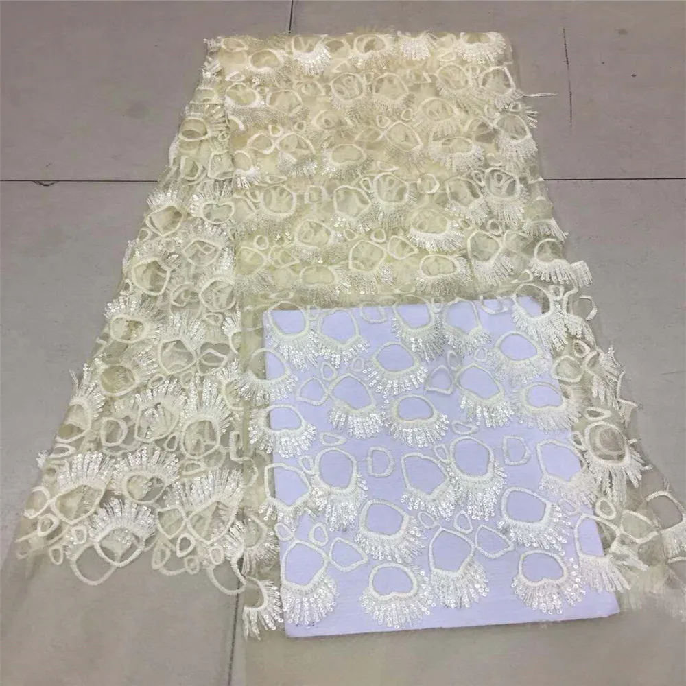 Последние французского фатина в нигерийском стиле шнуровка ткани высокого качества 3d цветок ткани с бисером/блестками для женщин свадьбы