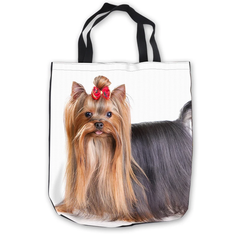 

Custom Canvas yorkshire terrier dog ToteBags Hand Bags Shopping Bag Casual Beach HandBags Foldable 180713-1-18