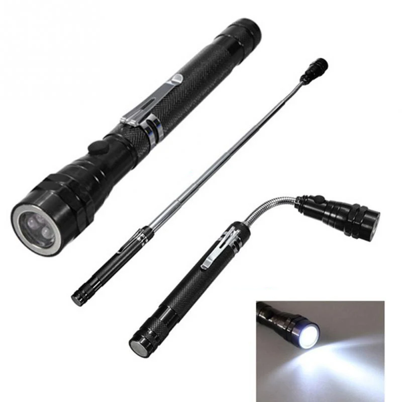 

Dropshipping Flexible Telescoping LED Handheld Tactical Flashlight Lantern Magnetic for Emergency pick Up Extendable Tool