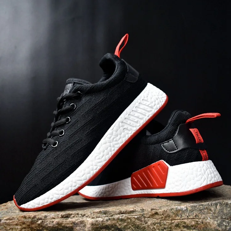 

2019 Fashion Men Shoes Casual Weaving Fly Mesh Breathable Light Soft Black Slipon Mens Shoe Male Trainers Sneakers Garden Shoes