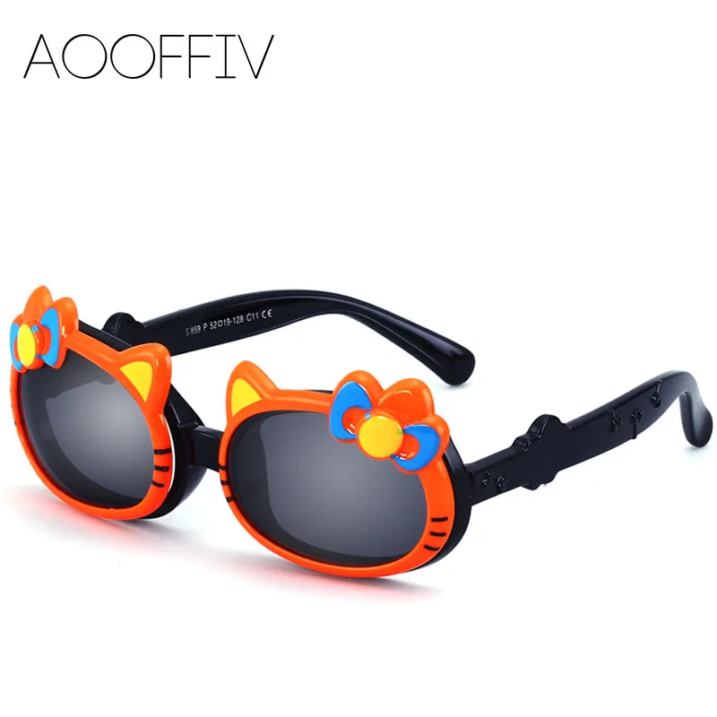 AOOFFIV New Hot Kids Sunglasses Boys Polarized Sunglasses Girls Oval
