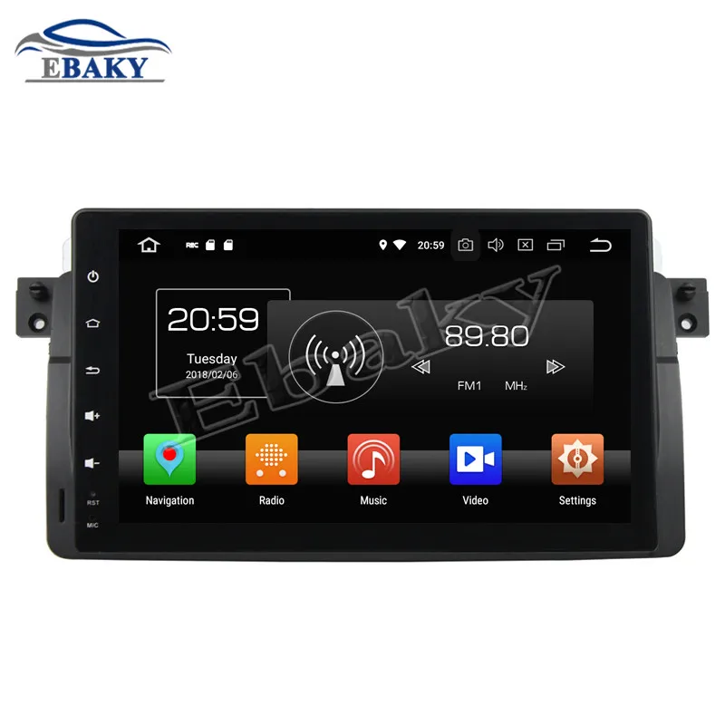 Top NaviTopia 9inch 4GB RAM 64GB ROM Octa Core Android 9.0 Car DVD Radio for BMW E46/M3(1998-2005) with GPS/WIFI/Bluetooth 10