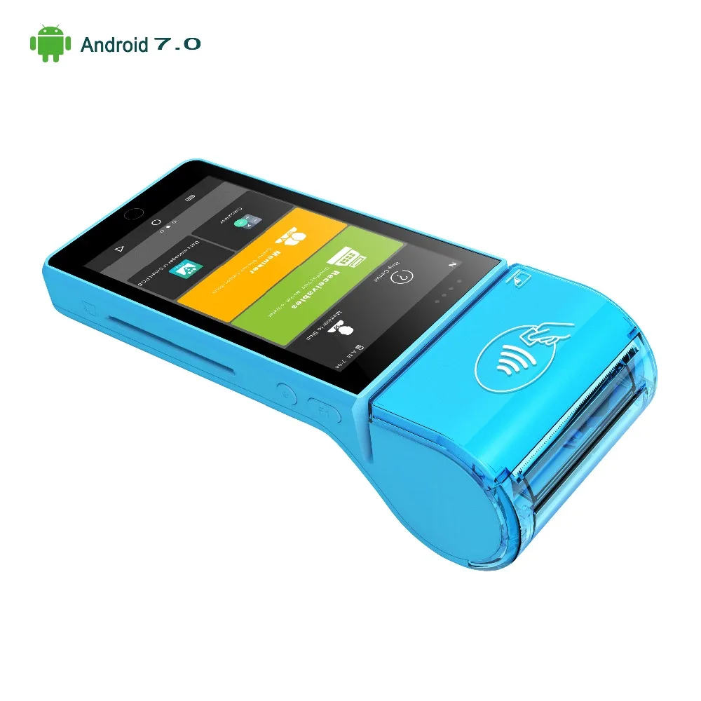 High Quality Mobile Wireless Android 7.0 POS Terminal Bank Payment System Credit Card Swipe Machine with 4G WIFI Bluetooth