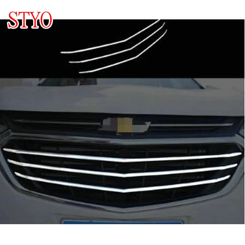 STYO Car Stainless Steel Front up racing Grid Grill Grille frame Cover trim For Chevrolet Equinox 2017 2018