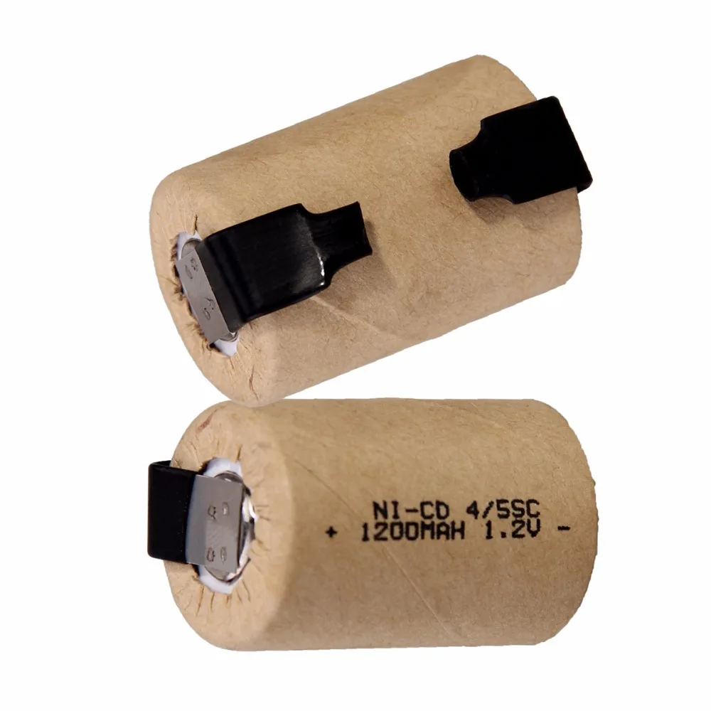 2 pcs 4/5SC 1200mah 1.2v battery NICD rechargeable power tool batteries for emergency light toy equipment 3.3cm*2.2cm | Электроника