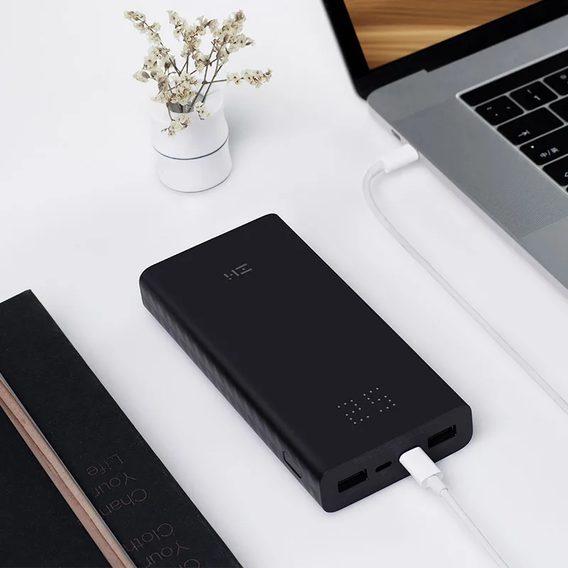 Xiaomi powerbank Z mi power bank 20000 мАч Быстрая зарядка QC3.0 Xiao mi батарея 20000 мАч QB822 для iPhone зарядное устройство