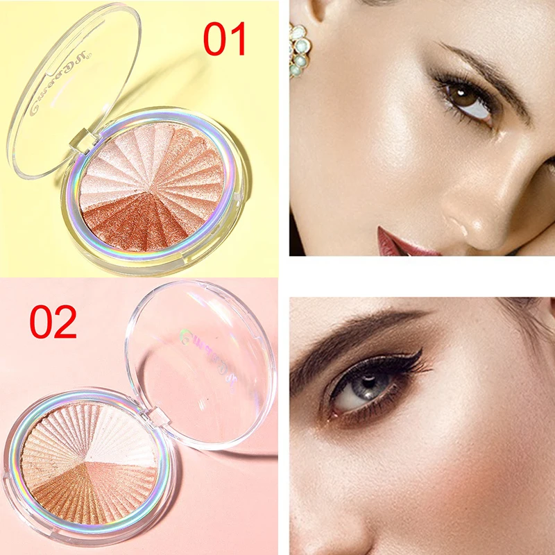 

Cmaadu Highlighter Palette Powder 3/5 Color Bronzers Makeup Glow Kit Face Contour Shimmer Illuminator Highlight Cosmetics