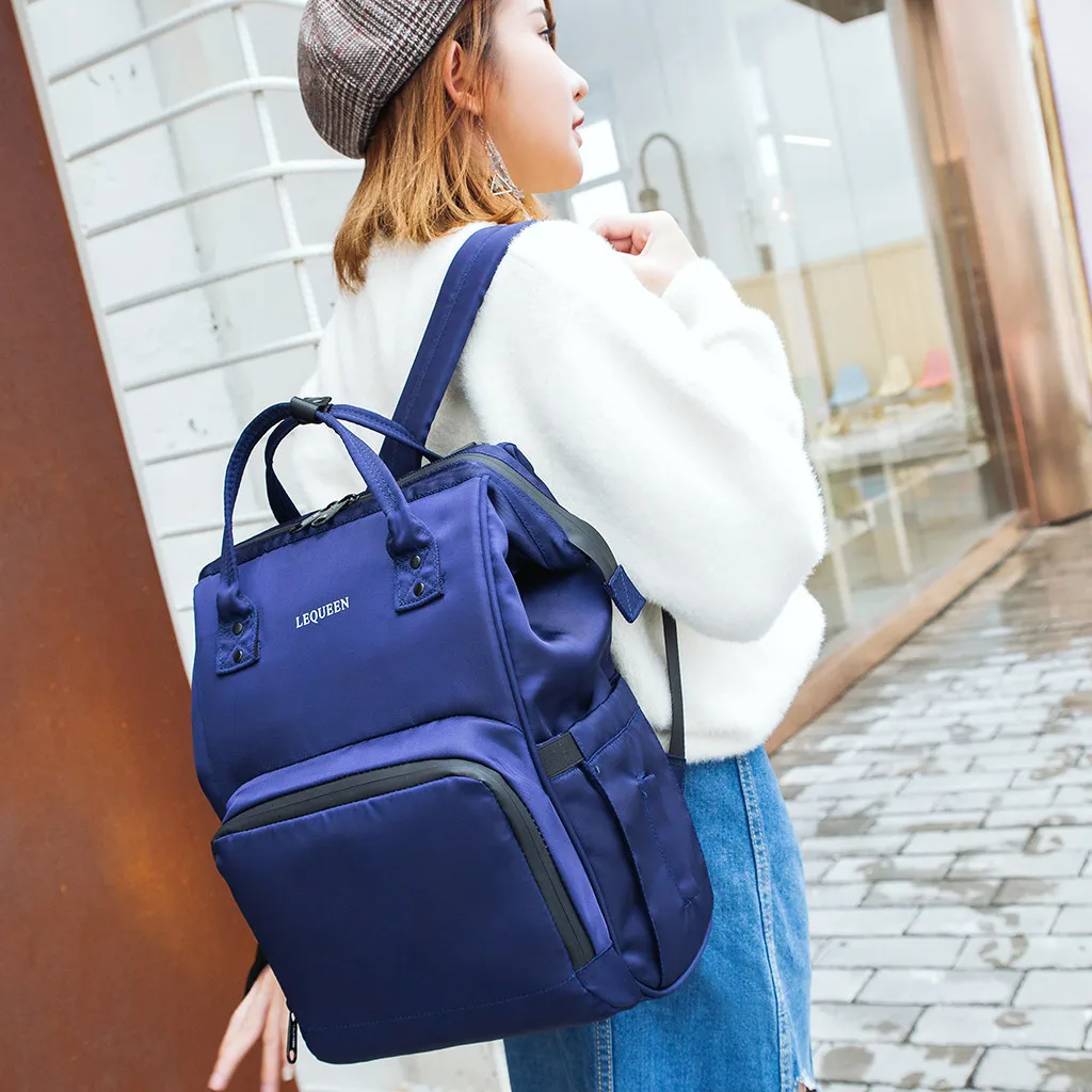 

Mom Maternity Nappy Bag Large Capacity Baby Pure Color Travel Backpack MAR24