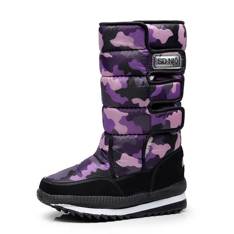 Northeast Winter Outdoor Tourist Snow Shoes Women's Thickened and Warm Shoes Slip-proof Boots Camouflage Multi-erotic Cotton Women's Shoes