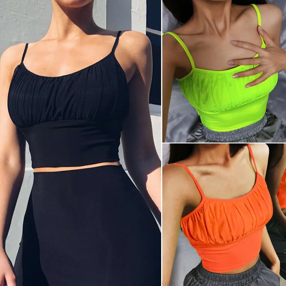 Women Fashion Summer Casual Vest Tops Blouse Sleeveless Crop T-Shirt 3 Colour