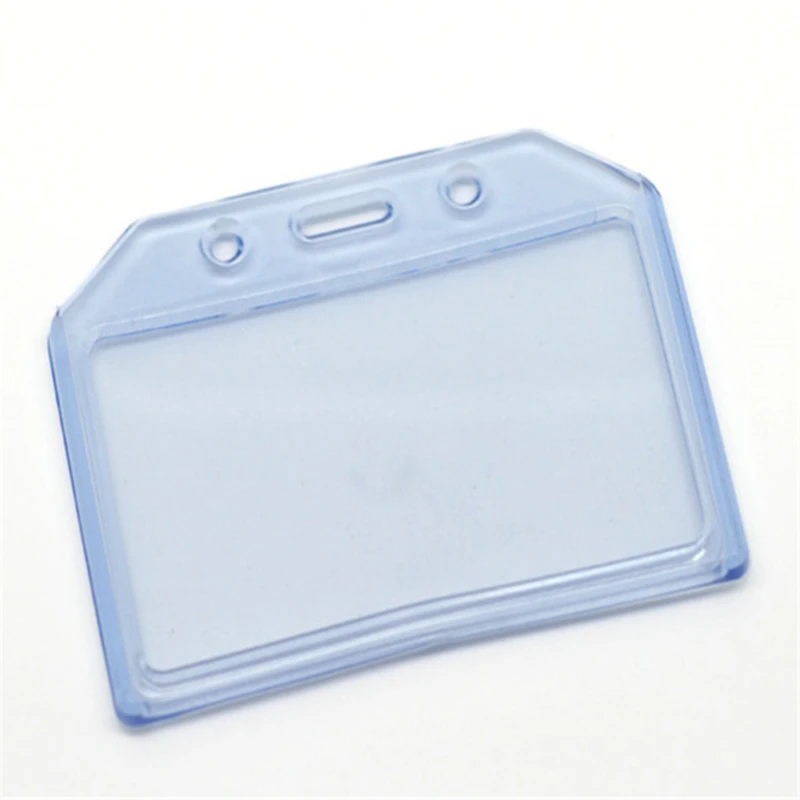 

DoreenBeads Plastic Waterproof Horizontal ID Card Badge Holders Blue Transparent Holders For ID Pass Card 9.5 x7.3cm 5 Pieces