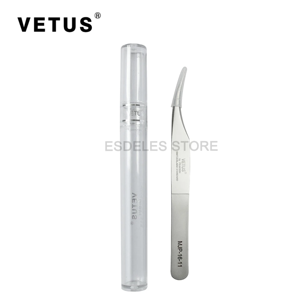 VETUS High-Precision Stainless Steel Tweezer Antimagnetic Ultra Rigidity Tweezers For Makeup Phone PC Repair Tool MJP-16-11 | Инструменты