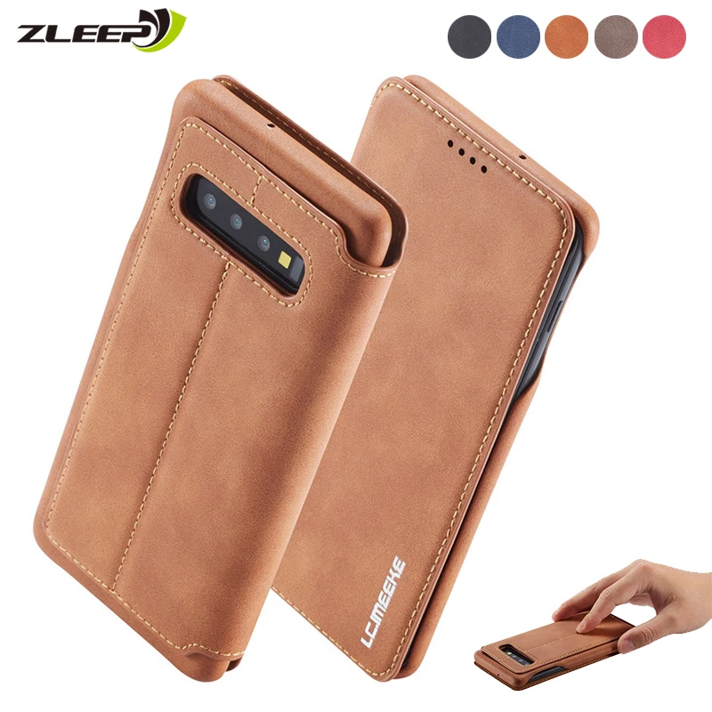 

A50 A70 A40 A30 A20 E Case For Sansung Galaxy S8 S9 S10 5G Plus S10E S7 Edge Note 10 + 9 8 Luxury Leather Flip Magnet Card Cover