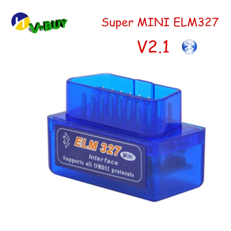 100 шт./лот DHL супер мини ELM327 Bluetooth V2.1 OBD2 диагностический инструмент Мини ELM 327 Bluetooth Авто OBD2 сканер штрих-кода