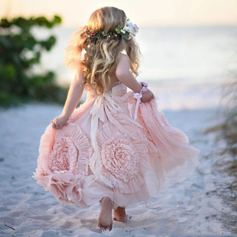 Beautiful-blush-pink-long-halter-beach-tulle-flower-girl-dresses-nice-sleeveless-backlessboho-kids-birthday