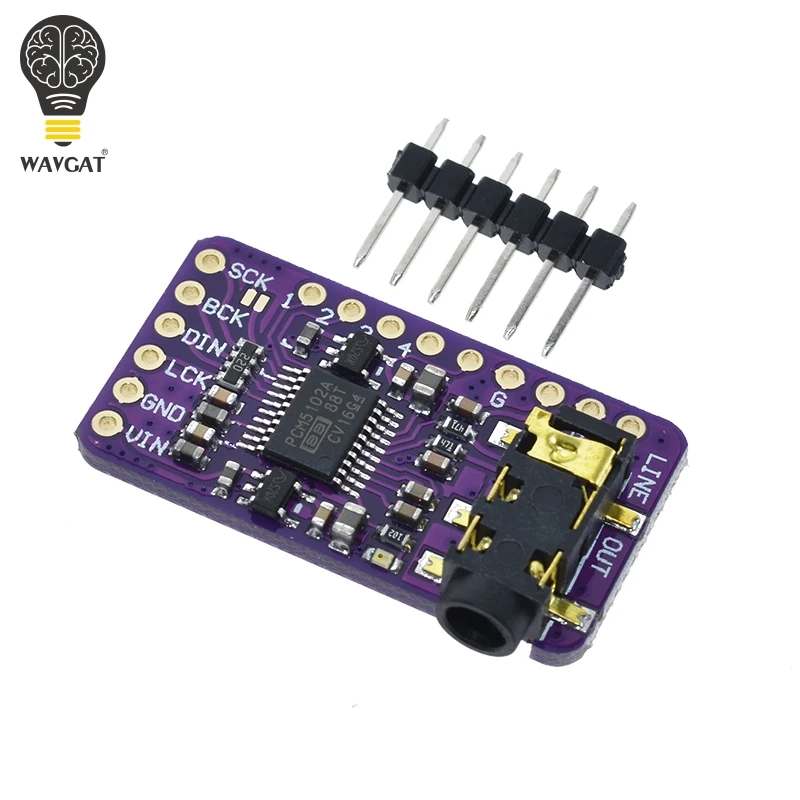 Интерфейс I2S PCM5102A декодер DAC GY-PCM5102 I2S плеер модуль для Raspberry Pi pHAT формат плата цифровой PCM5102 звуковая плата