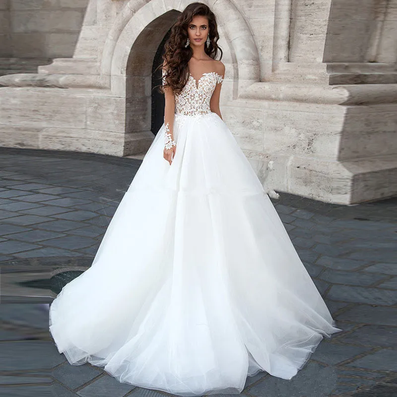 Сексуальное вечернее платье без спинки свадебное одежда с длинным рукавом Vestido De