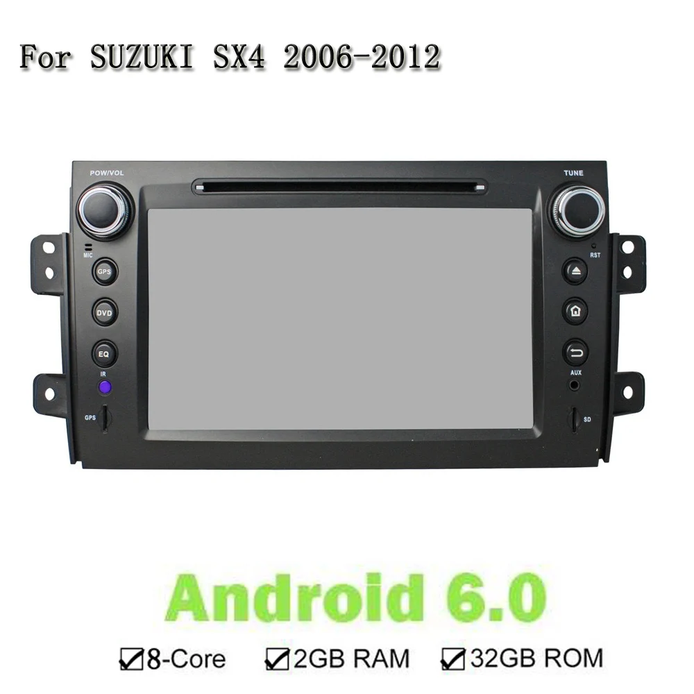 

2 Din OS Android 6.0 Eight Core Car CD DVD Player GPS Navigation Auto Stereo Multimedia For SUZUKI SX4 2006-2012