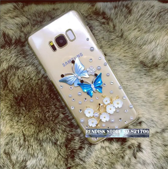 Цветочный чехол для телефона samsung galaxy A5 A7 A3 A8 A9 2015 2016 2017 2018 Лебедь Бабочка Алмаз