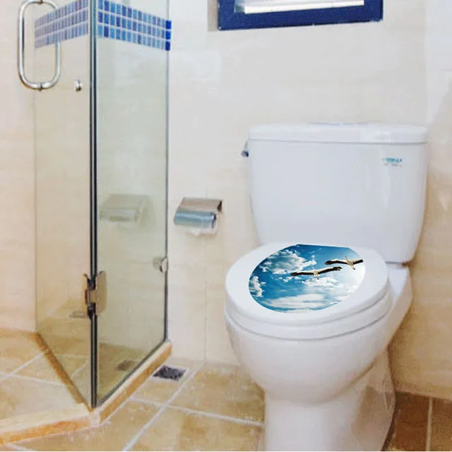 [Fundecor] белый кран Летающий Туалет стикер для ванной украшения стены наклейки papel