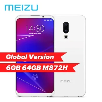 Глобальная версия Meizu 16 6,0 '', 6 ГБ, 64 ГБ, M872H, Восьмиядерный процессор Snapdragon 710, 2160x1080 P, 20 МП, 3100 мАч, встроенный экран, отпечаток пальца, мобильный телефон