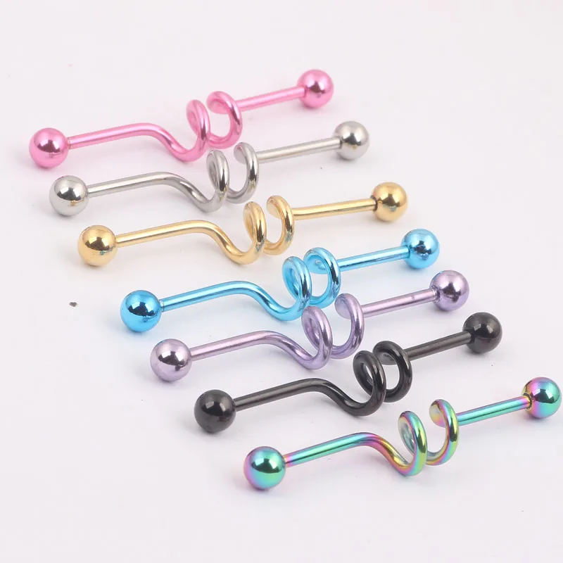 High Quality Stainless Steel Navel Jewelry curve Industrial Barbell