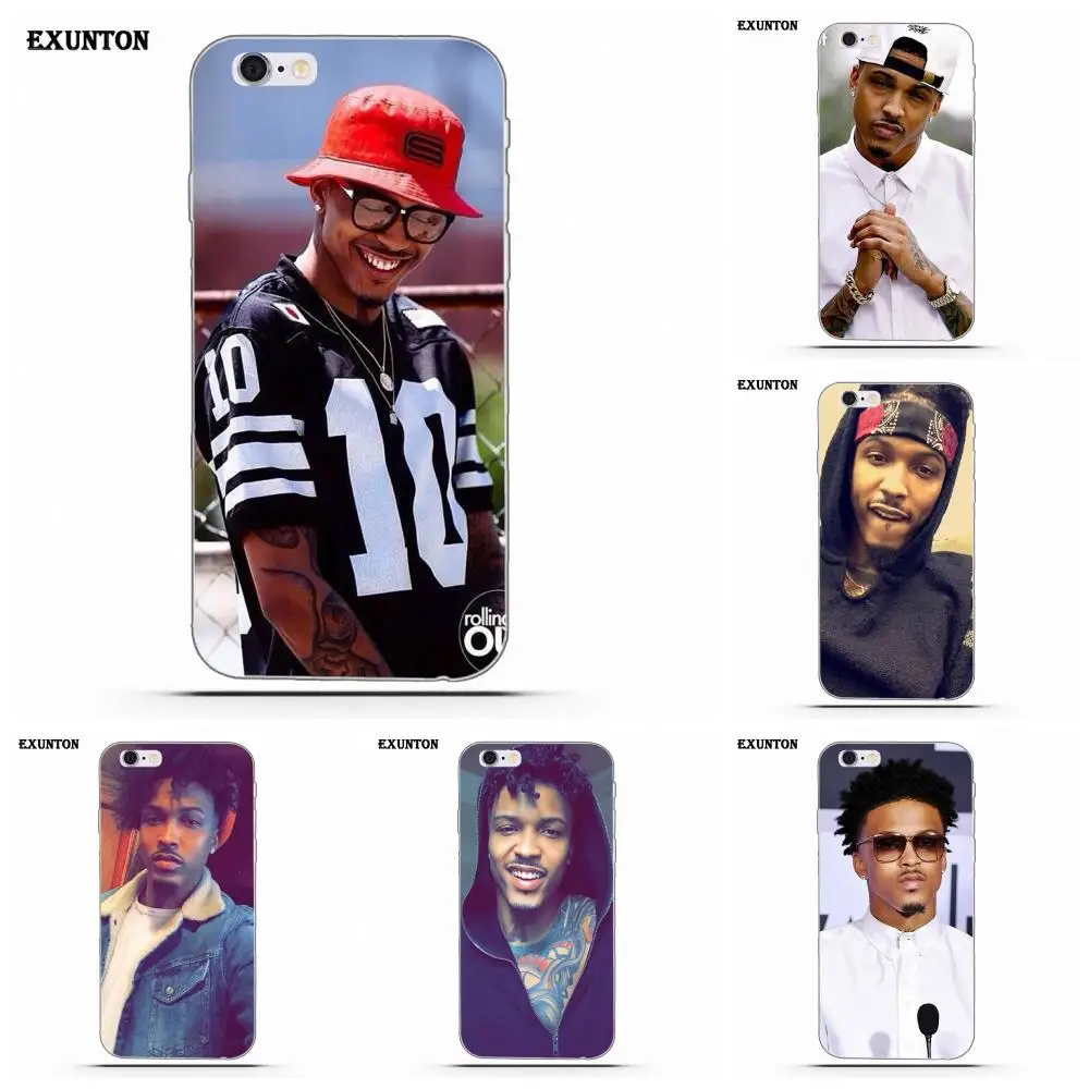 Мягкий чехол TPU Защитная August alsina для Apple iPhone 4 4S 5 5C SE 6 S 7 8 Plus X|Чехлы-накладки| |