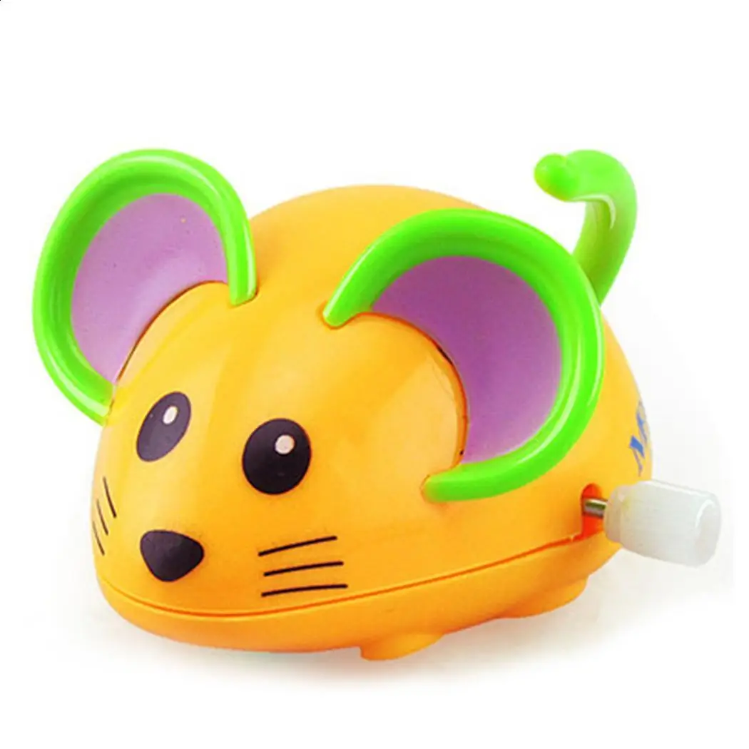 Children Funny Plastic Cartoon Mouse Animal Clockwork Running Wind Up