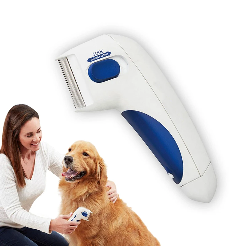 Electric Dog Flea Comb Pet Remover Anti louse Kill Fleas Lice Cleaner