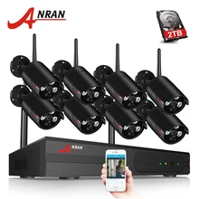 ANRAN P2P HDMI 8CH 1080P wifi NVR 2MP открытый 3 массив ИК Водонепроницаемая беспроводная IP камера CCTV система видеонаблюдения