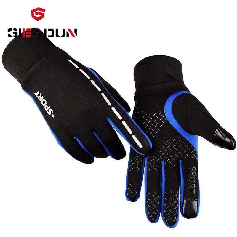 

Bicycle Full Finger Glove Warm Riding Windstopper Ski Glove Warm Glove Outdoor Sports and Car Style Size Touch Screen