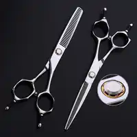 紫龍6インチねじベアリングプロフェッショナル理髪はさみダブルテール髪切削用理髪チタンサロンツール