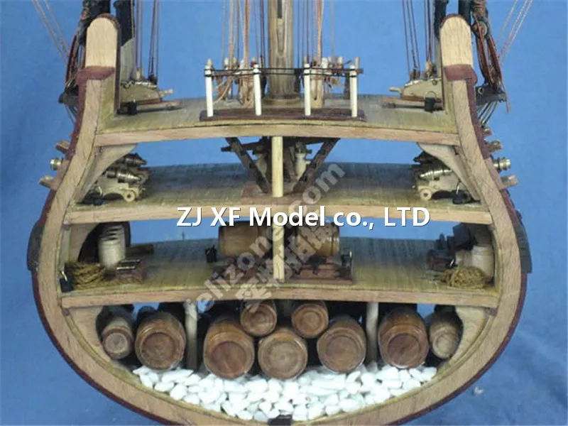 1797 USN классическая деревянная модель весы 1/62 Американский военный корабль деревянная модель наборы
