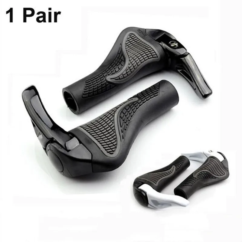 

1 Pair/Set Bicycle Grip Horns Shape Aluminum Grip Cheap DH TPR Rubber Cover Vice Grip Ergonomic Bike Tool MTB bicycle parts mtb