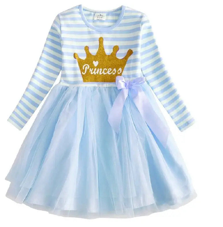 VIKITA/платье с блестками для девочек; детское платье для девочек; платье принцессы с длинными рукавами и юбкой-пачкой; Детские Вечерние платья с пайетками и сердечками; Vestidos