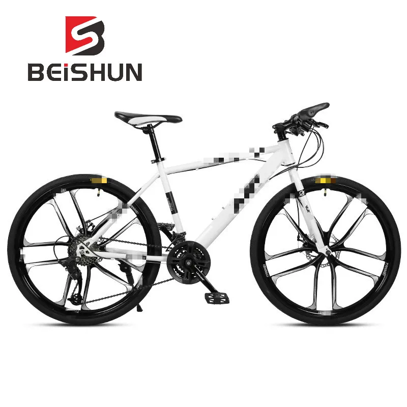 Adult Mountain Bike 26 Inch Speed Shift Double Disc Brakes Ten Knife Wheel Bicycle Male and Female Students Bicycle Adult Mountain Bike 26 Inch Speed Shift Double Disc Brakes Ten Knife Wheel Bicycle Male and Female Students Bicycle