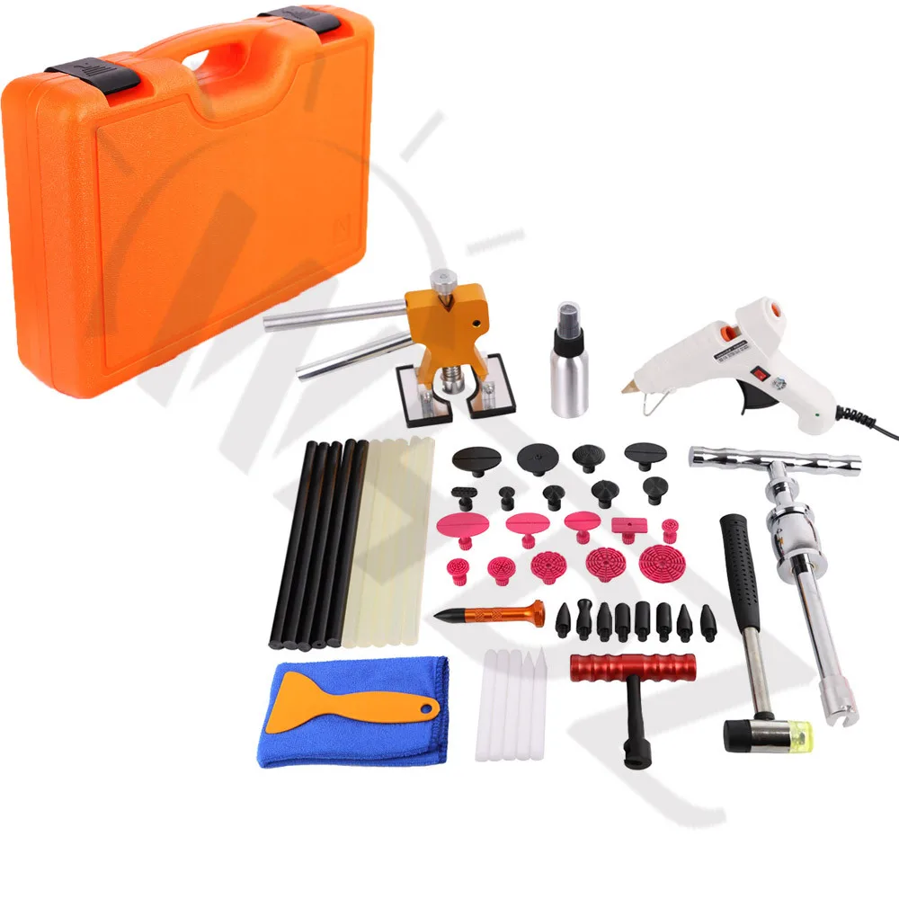 WHDZ PDR Box Gule Gun Car Ding Dent Repair Lifter Slide Hammer Glue Puller Tabs Car Dent Repair Paintless Hail Removal Remover (4)