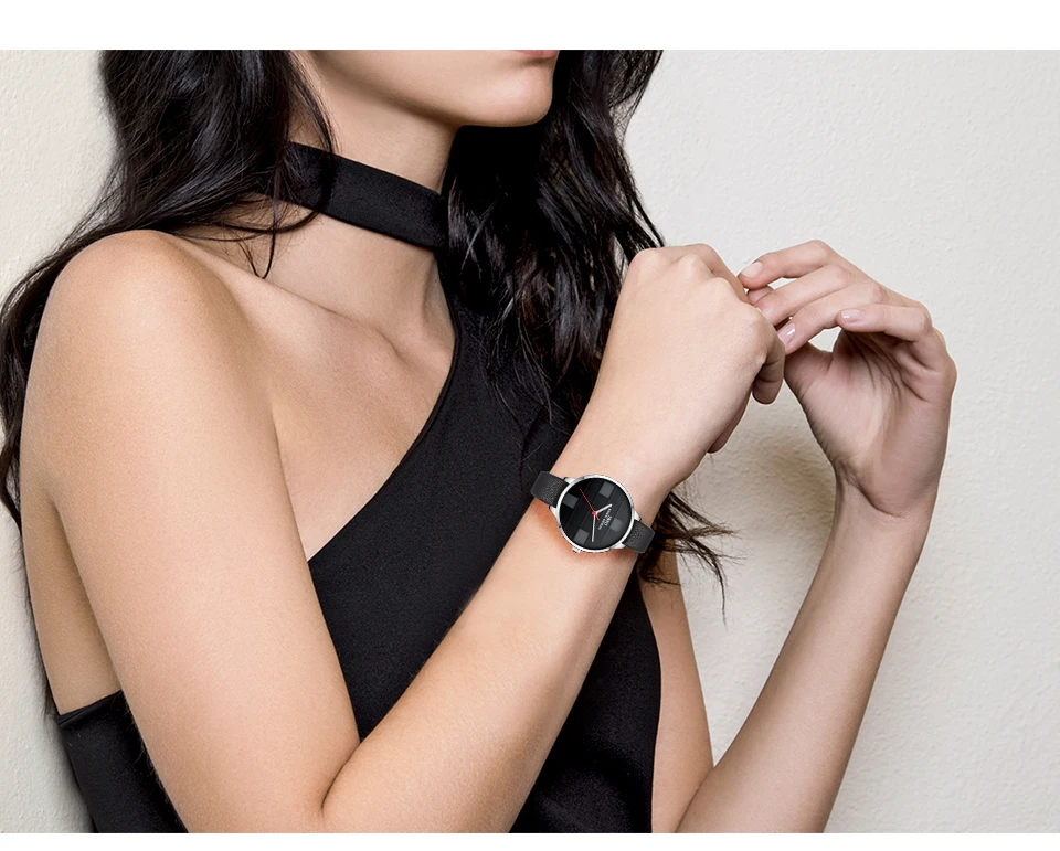 IBSO, женские кварцевые часы, дизайн, клетчатый ремешок из натуральной кожи, женские кварцевые часы, женские водонепроницаемые часы, Montre Femme