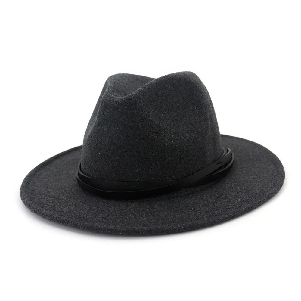 dark grey wool fedora